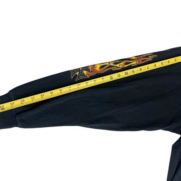 Harley-Davidson 2000's 2XL Long Sleeve Flame Shirt Mock Neck 100% Cotton RN38619 - Picture 7 of 7